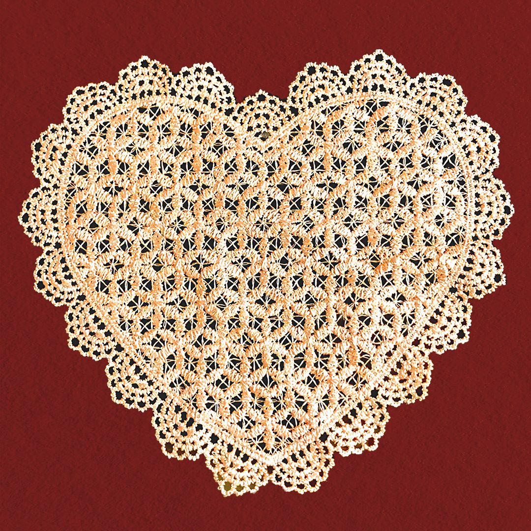 Computer machine crotchet heart.