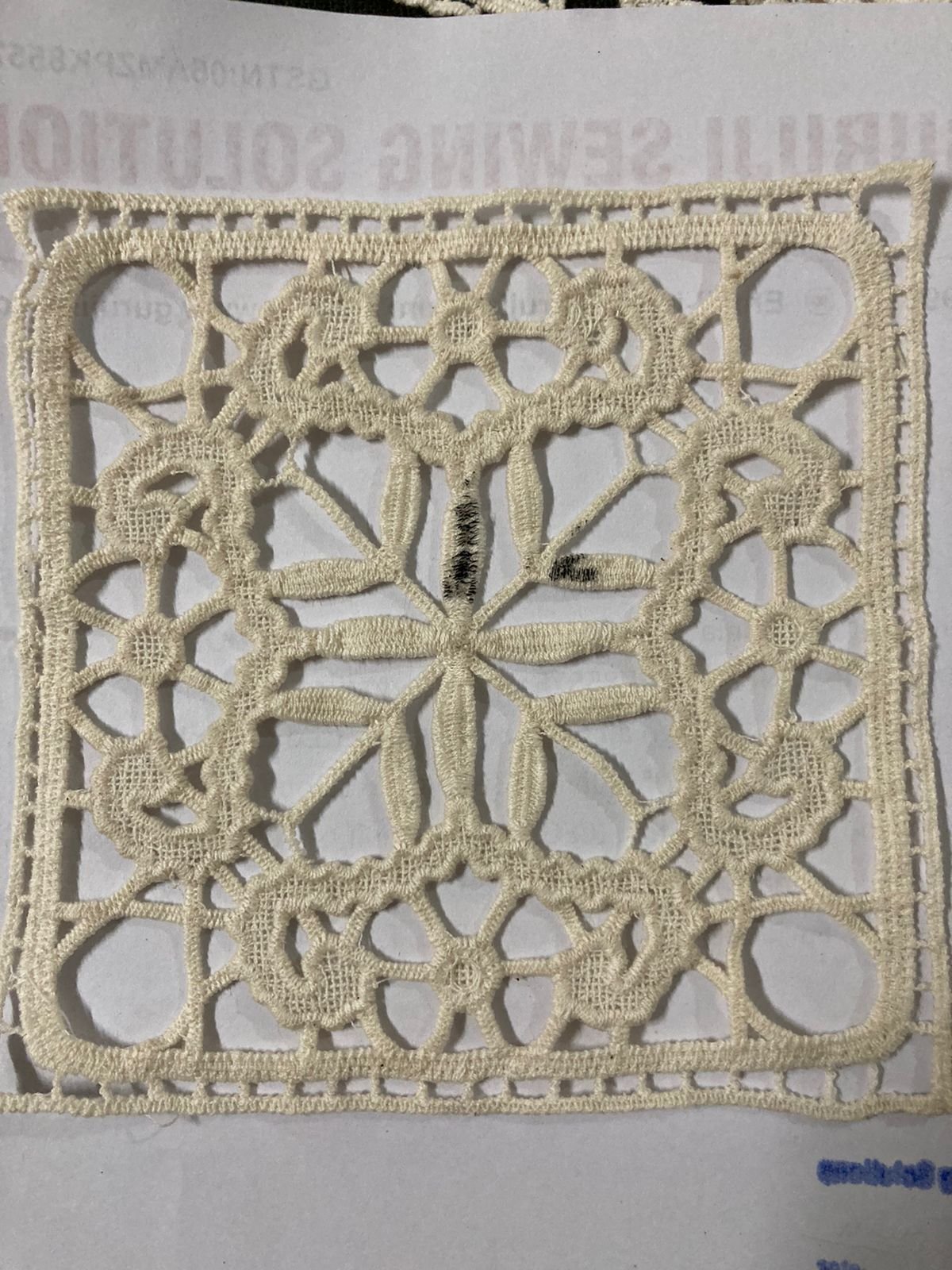 cotton square hand patch